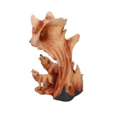 Natural Song Wolves Wood Effect Bust