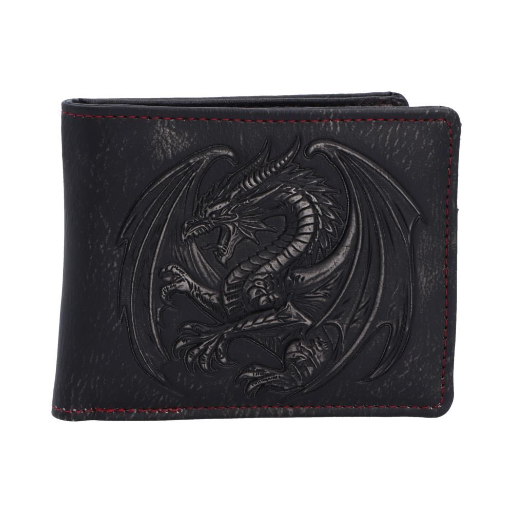 Obsidian Dragon black PU leather wallet with dragon artwork