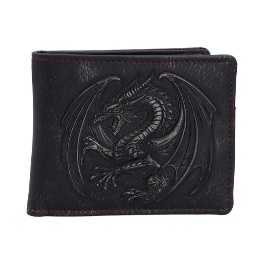 Obsidian Dragon black PU leather wallet with dragon artwork
