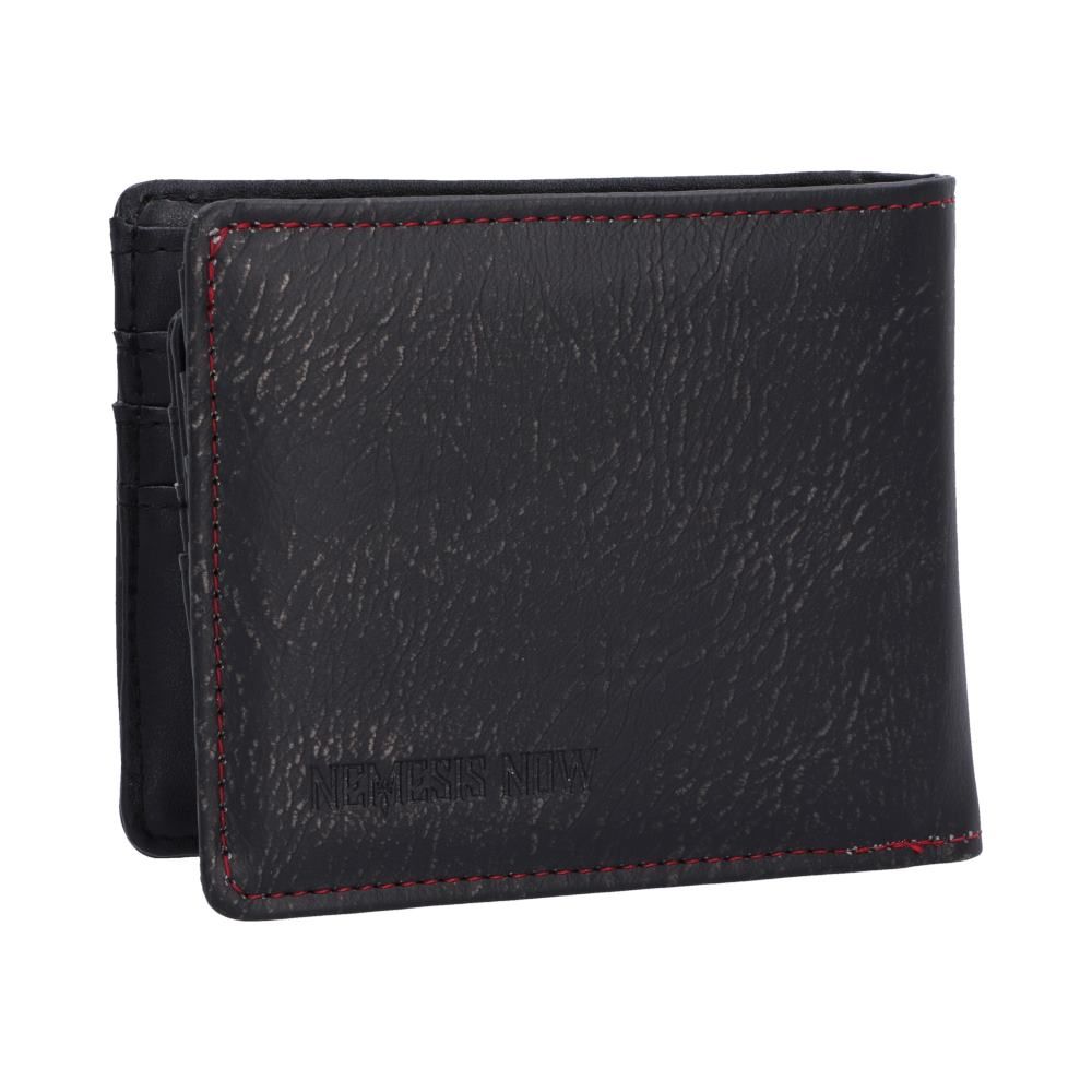 Obsidian Dragon black wallet with dragon artwork showing back view