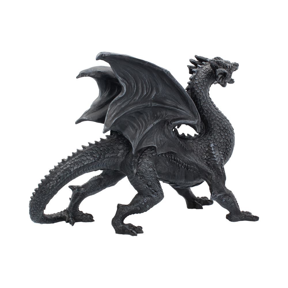 Obsidian Dragon Watcher showing curling tail and wings