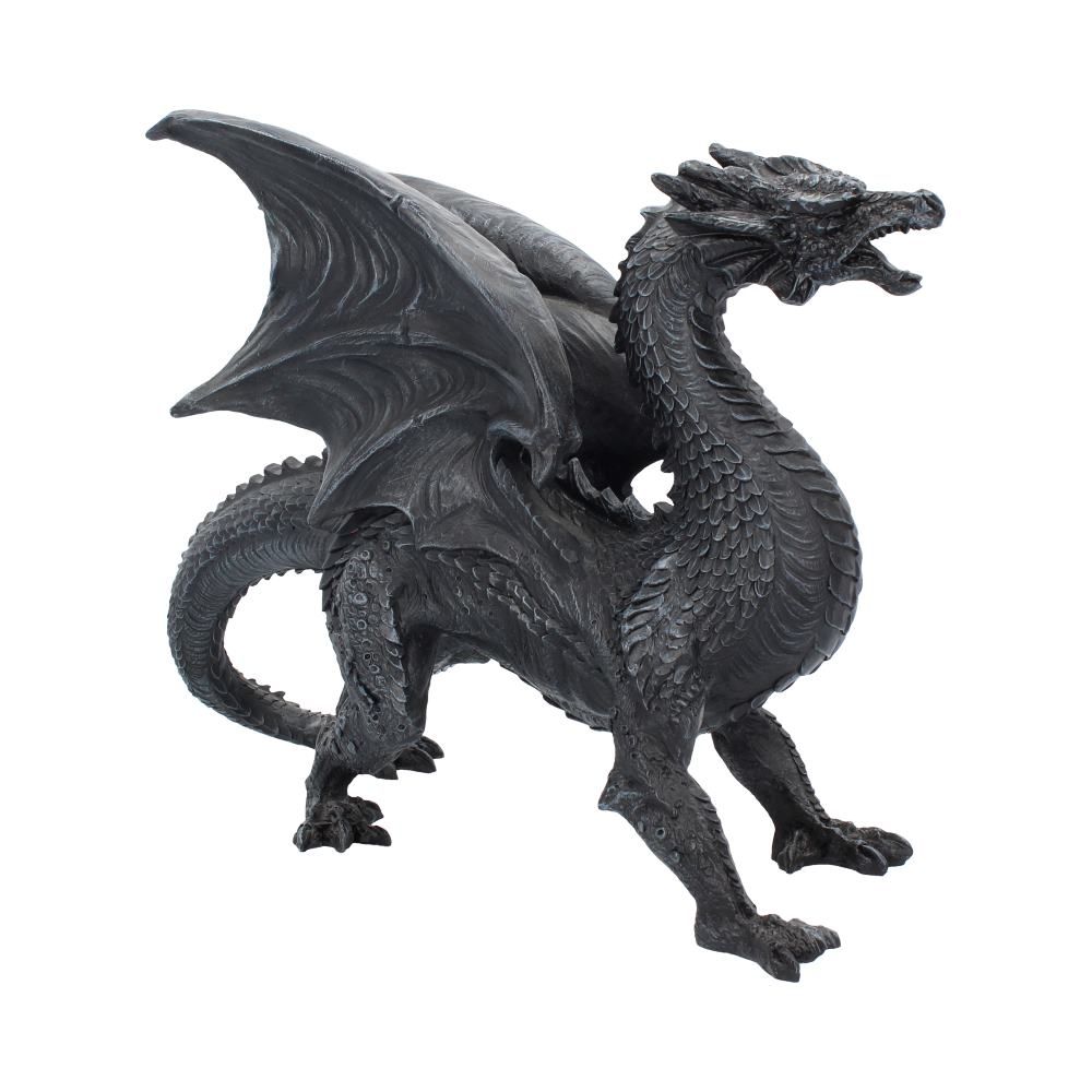 Side profile of Nemesis Now black dragon ornament