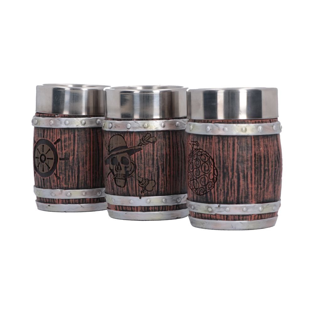 One Piece barrel shot glass set side view