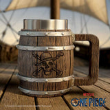 One Piece Barrel Tankard with Jolly Roger design