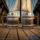 One Piece Barrel Tankard displayed