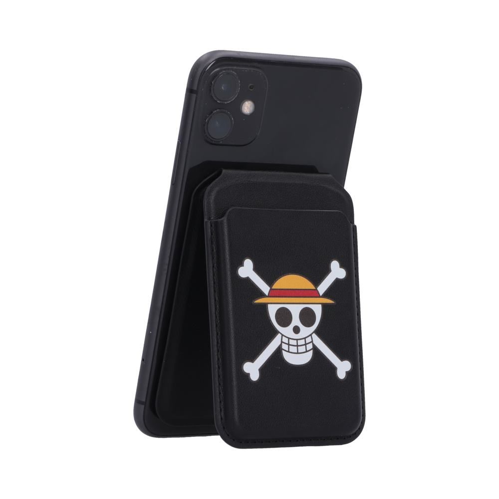 One Piece Jolly Roger Magsafe Card Holder (Black)