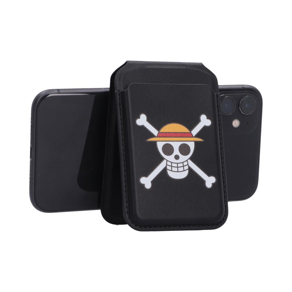 One Piece Jolly Roger Magsafe Card Holder (Black)