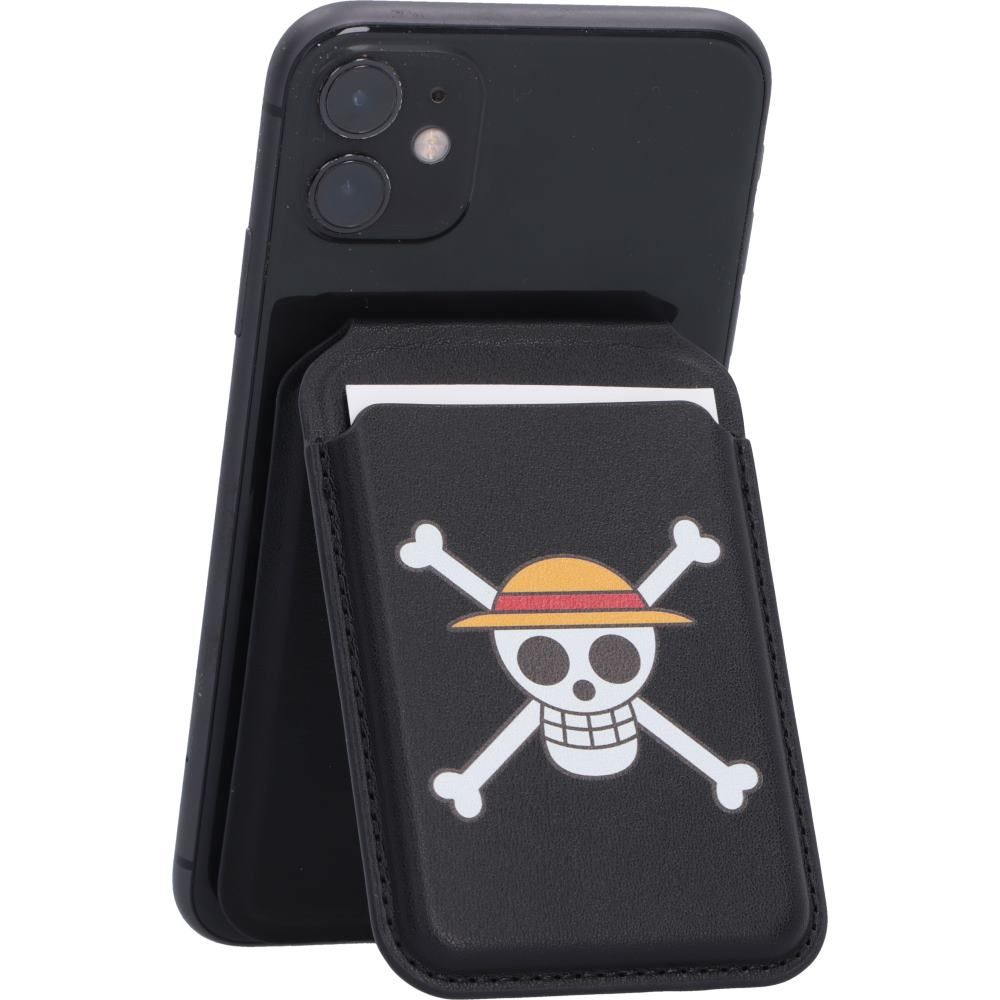 One Piece Jolly Roger Magsafe Card Holder (Black)