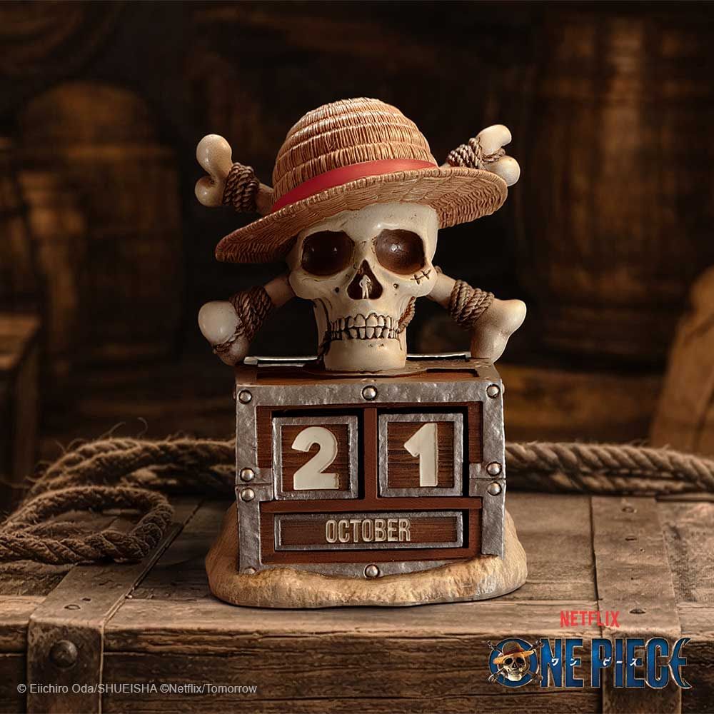 One Piece Luffy perpetual calendar display