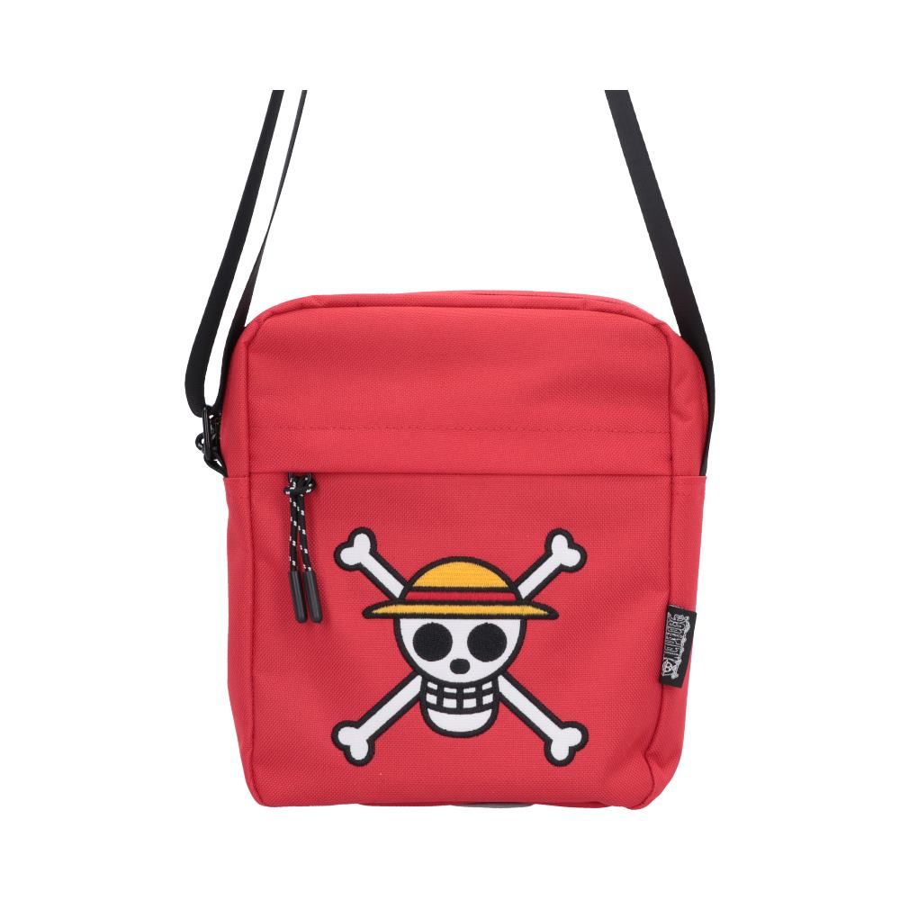 One Piece Luffy Jolly Roger Red Crossbody Bag