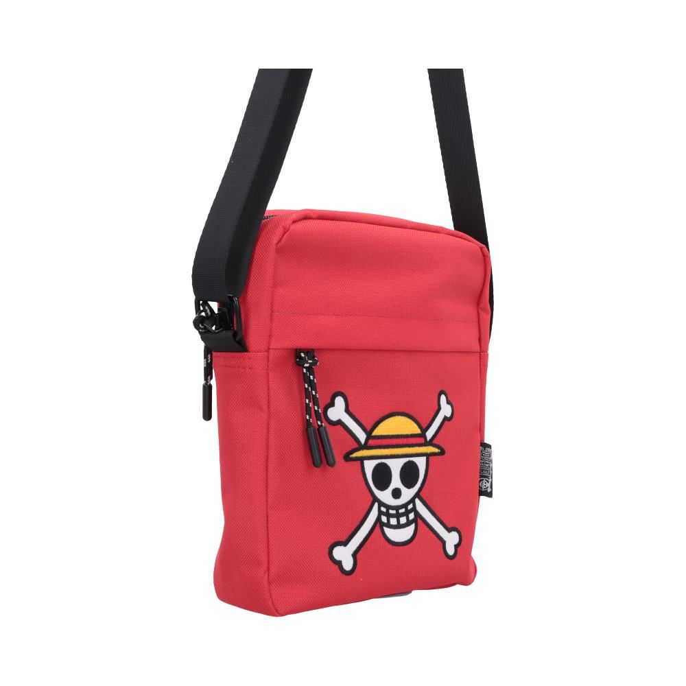 Luffy Jolly Roger red crossbody bag side view