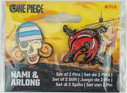 One Piece - Nami & Arlong Pin Badge Set