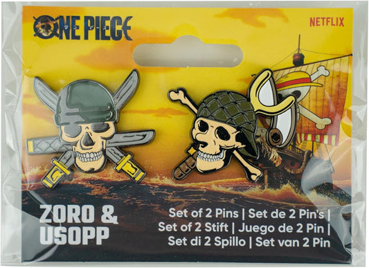 One Piece - Zoro & Usopp Pin Badge Set