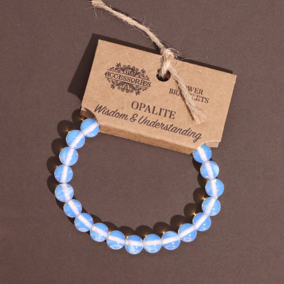 Opalite Crystal Bead Bracelet