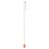 Orange Aura Crystal Mushroom Necklace Greetings Card