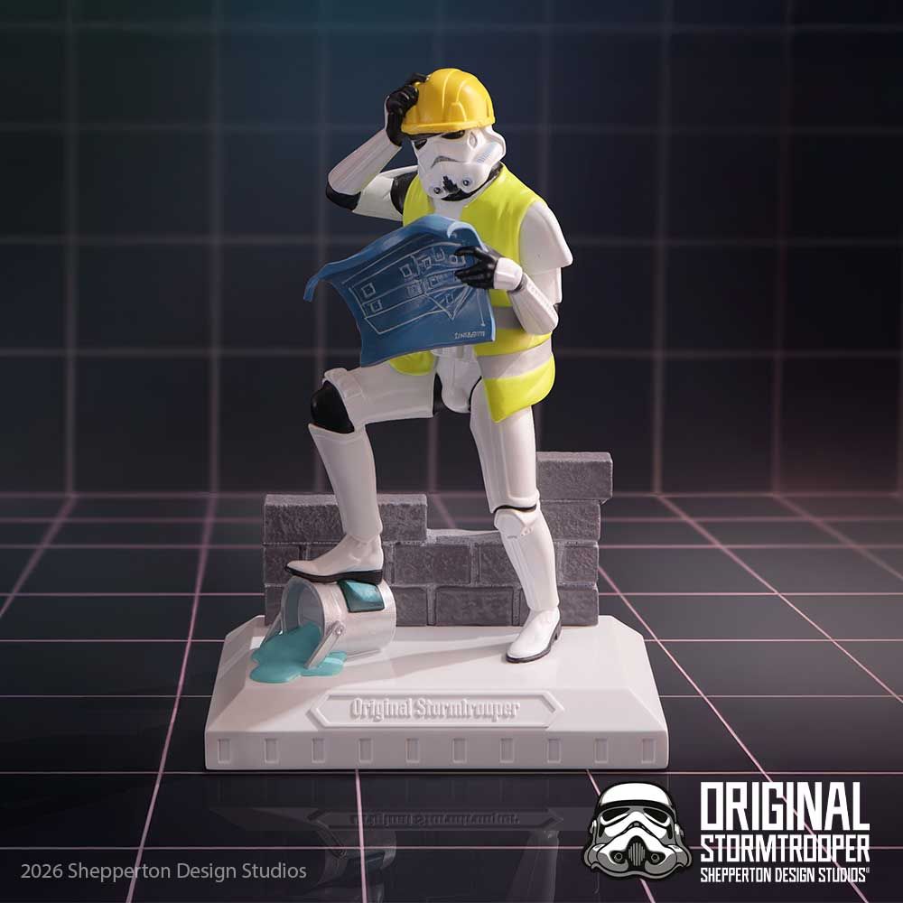 Original Stormtrooper Hit a Brick Wall collectible figurine