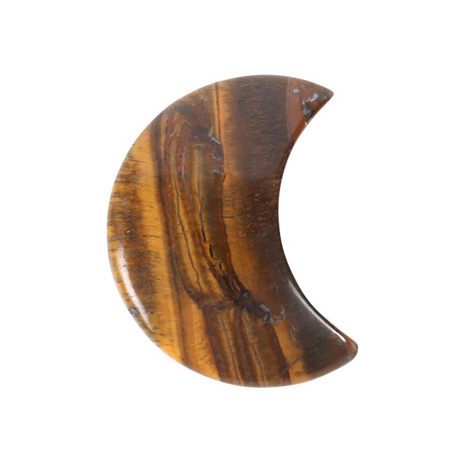 Out Of This World Tiger's Eye Crystal Moon Greetings Card