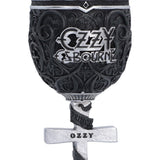 Ozzy Osbourne goblet logo and cross detail