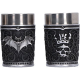 Ozzy Osbourne shot glasses bat and skull designs
