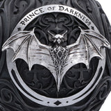 Prince of Darkness bat emblem on rear of Ozzy Osbourne skull