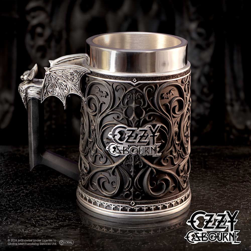Ozzy Osbourne Prince of Darkness tankard display