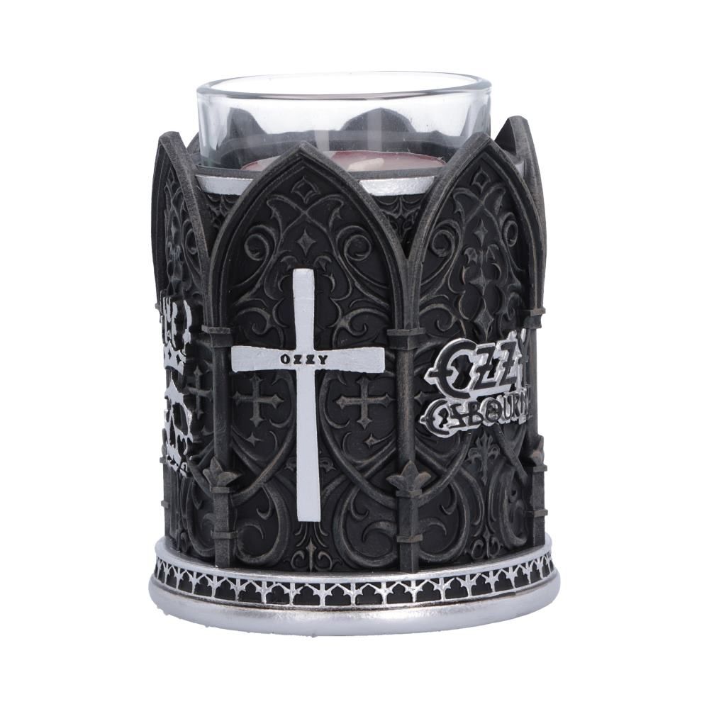Ozzy Osbourne tea light holder cross design