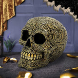 Paisley Black and Gold Skull