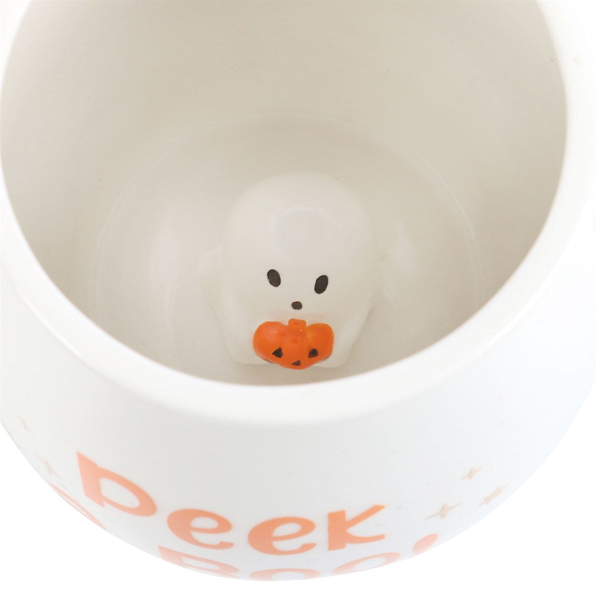 Tiny ghost inside Peekaboo Ghost Mug
