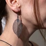 Pewter Real Leaf Jewellery Set