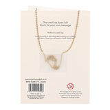 Pink Aura Crystal Mushroom Necklace Greetings Card