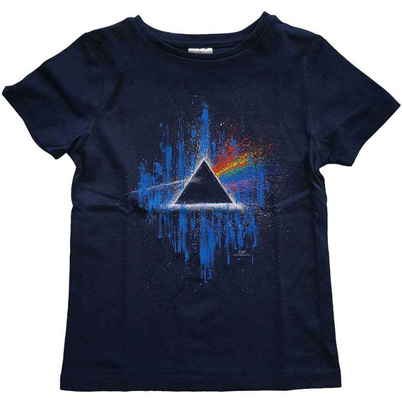 Pink Floyd Kid's T-Shirt: Dark Side of the Moon Blue Splatter