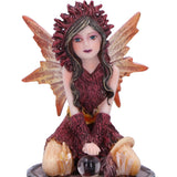 Poppy Red Crystal Fairy Figurine
