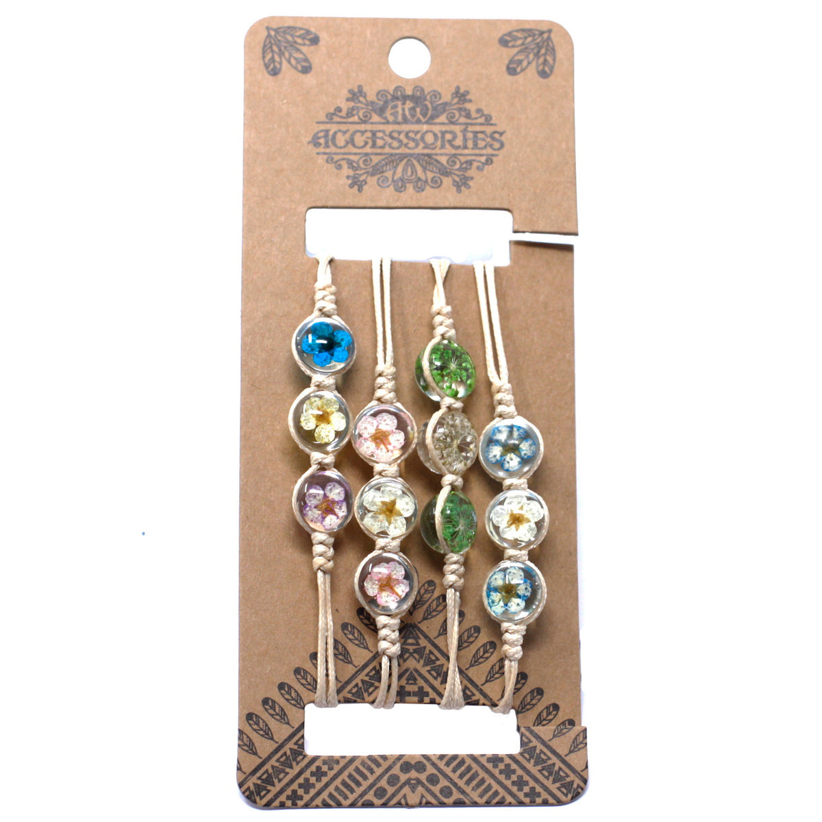 Pressed Flower Bracelet Set