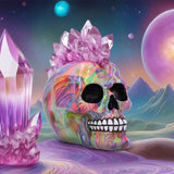 Psychedelic Crystal Skull with Light Up Mohawk