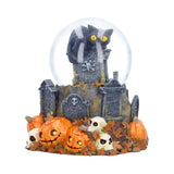 Pumpkin Patch Halloween Cat Snow Globe