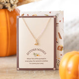Pumpkin Necklace on Greetings Card
