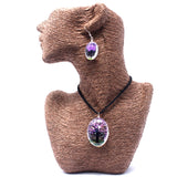 Purple Flower Jewellery Set