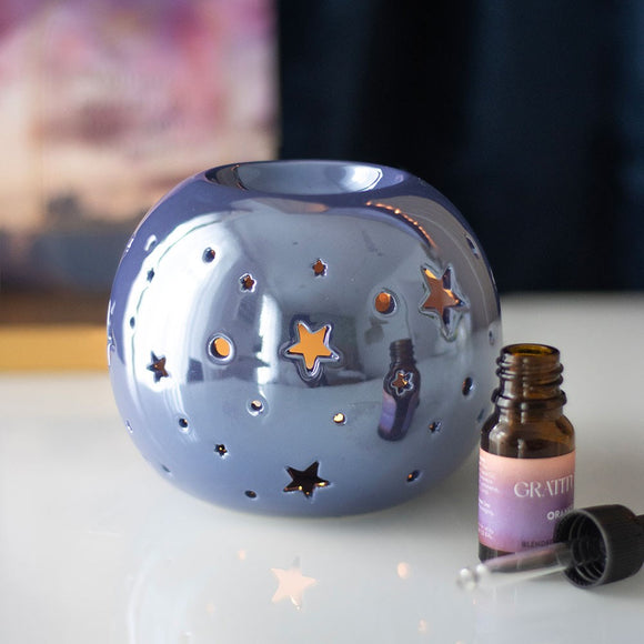 Purple Iridescent Star Oil Burner & Wax Warmer