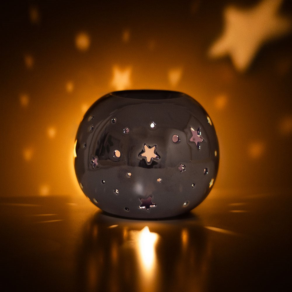 Purple Iridescent Star Oil Burner & Wax Warmer