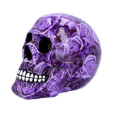 Purple Rose Romance Skull Ornament