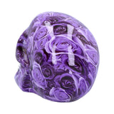 Purple Rose Romance Skull Ornament
