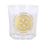 Celtic Shield Knot Lowball Glass with Coaster