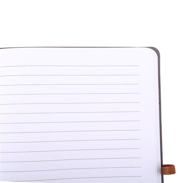Lined pages inside Celtic shield knot A5 notebook