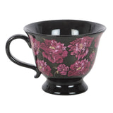Dark Romance Floral Print Teacup