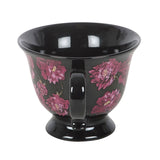 Dark Romance Floral Print Teacup