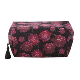 Dark Romance Floral Makeup Bag