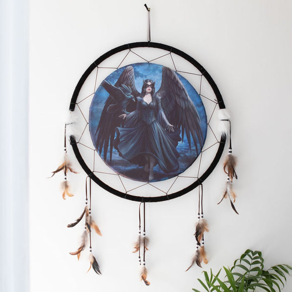 Raven Dreamcatcher by Anne Stokes