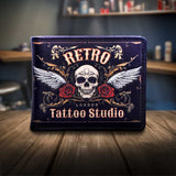 Retro Tattoo Studio Skull Wallet