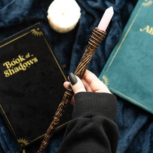 Romance Rose Quartz Crystal Point Wand