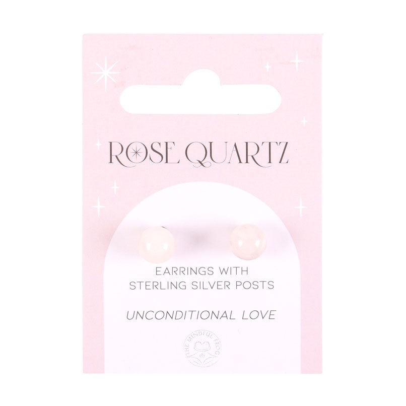 Rose Quartz Crystal Earrings